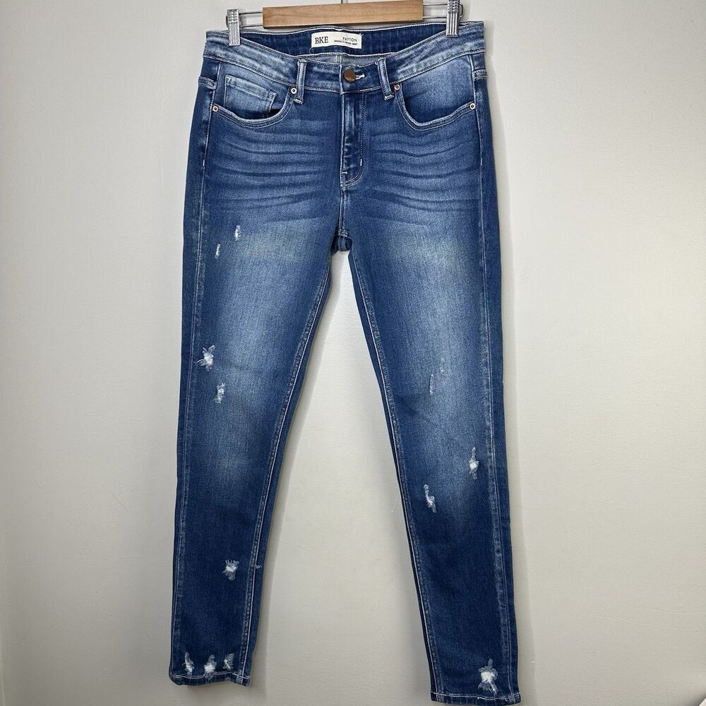 BKE  Payton Jeans Women's 28 (28x31) Blue Mid Rise Ankle Skinny Distressed